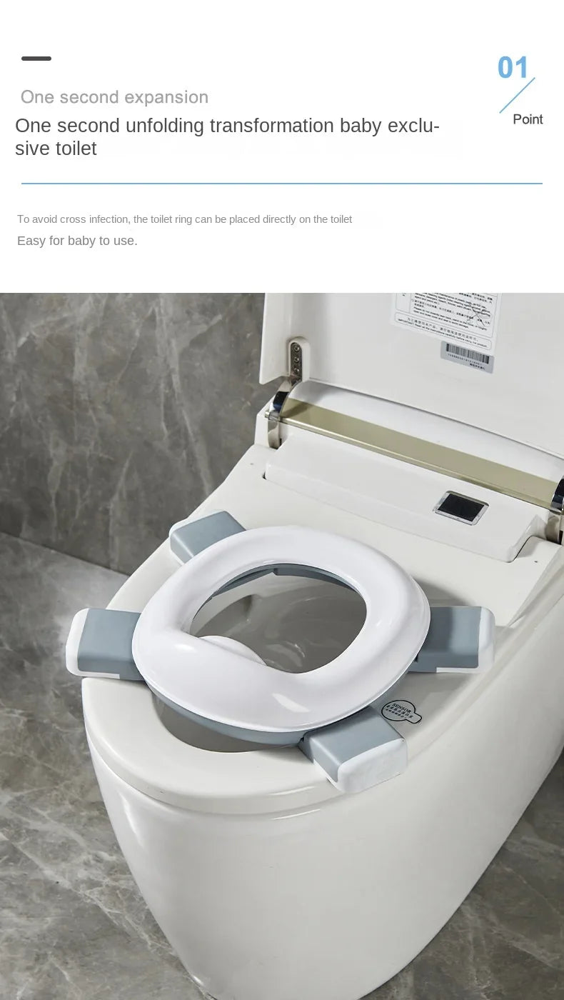 3 in 1 Travel Toilet Seat Foldable Children Potty with Bags Baby Pot Portable Silicone Baby Potty Training Toilet Seat for Kids