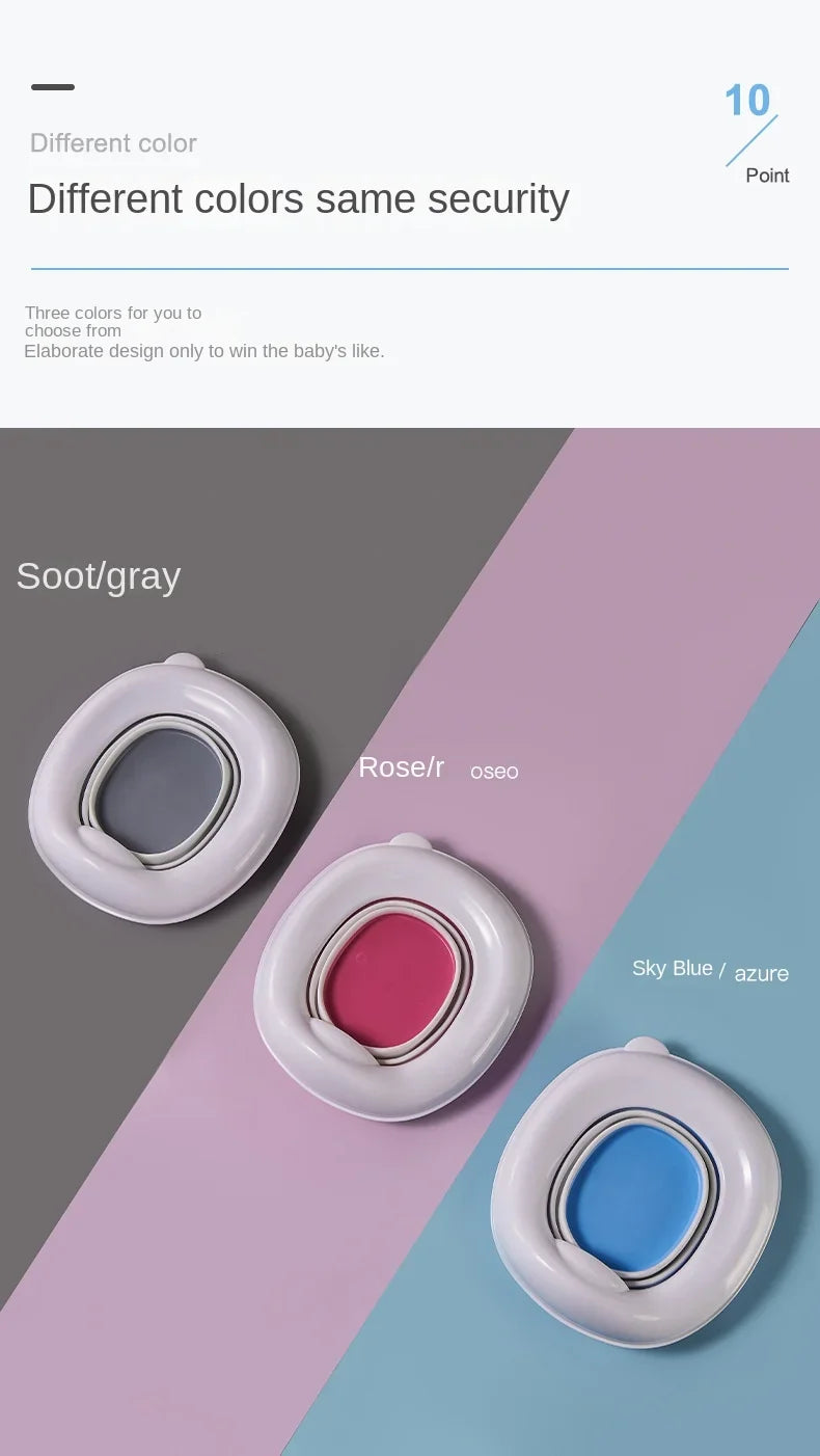 3 in 1 Travel Toilet Seat Foldable Children Potty with Bags Baby Pot Portable Silicone Baby Potty Training Toilet Seat for Kids