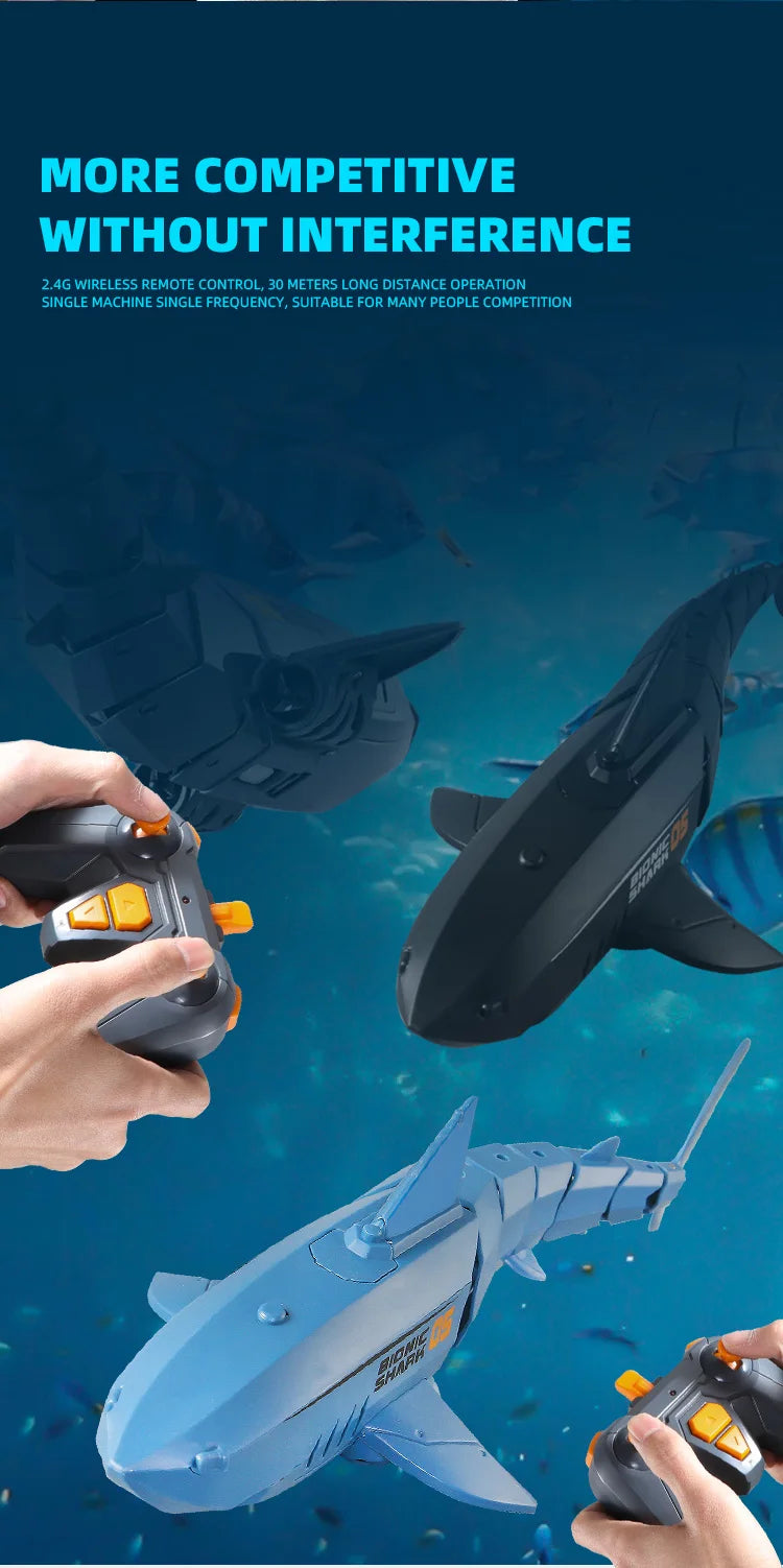 RC Shark Spray Water Electric Whale Kids Toy Remote Control Dolphin Animal Bath Tub Pool Simulation Submarine Fish Swimming Game
