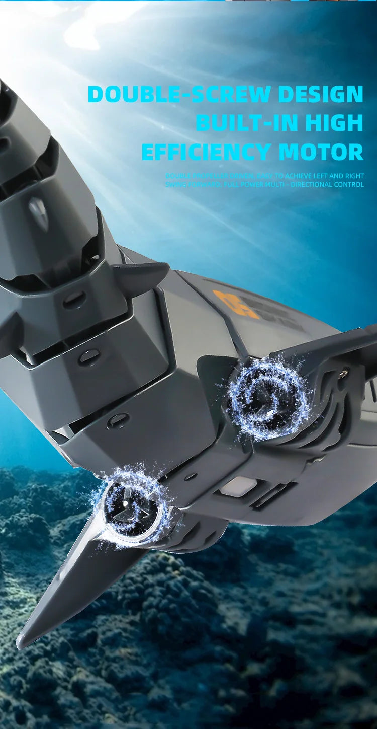 RC Shark Spray Water Electric Whale Kids Toy Remote Control Dolphin Animal Bath Tub Pool Simulation Submarine Fish Swimming Game