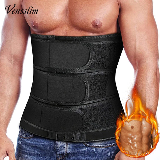 Vensslim Men Waist Trainer Corset Abdominal Slimming Belt Fitness Body Shaper for Weight Loss Strap Compression Waist Trimmer