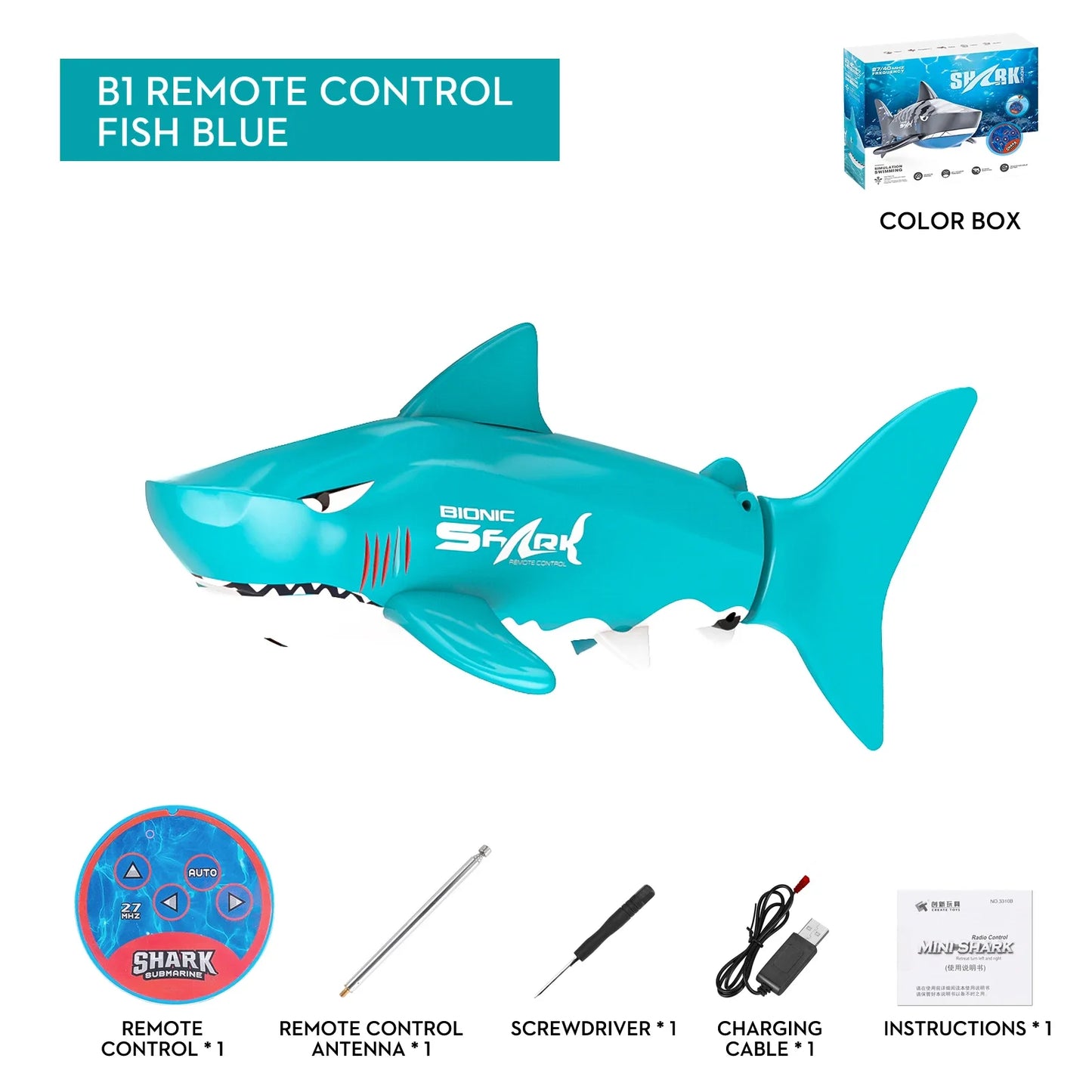 RC Shark Spray Water Electric Whale Kids Toy Remote Control Dolphin Animal Bath Tub Pool Simulation Submarine Fish Swimming Game