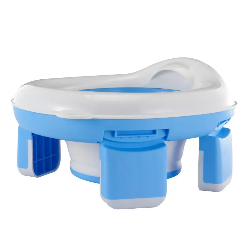 3 in 1 Travel Toilet Seat Foldable Children Potty with Bags Baby Pot Portable Silicone Baby Potty Training Toilet Seat for Kids